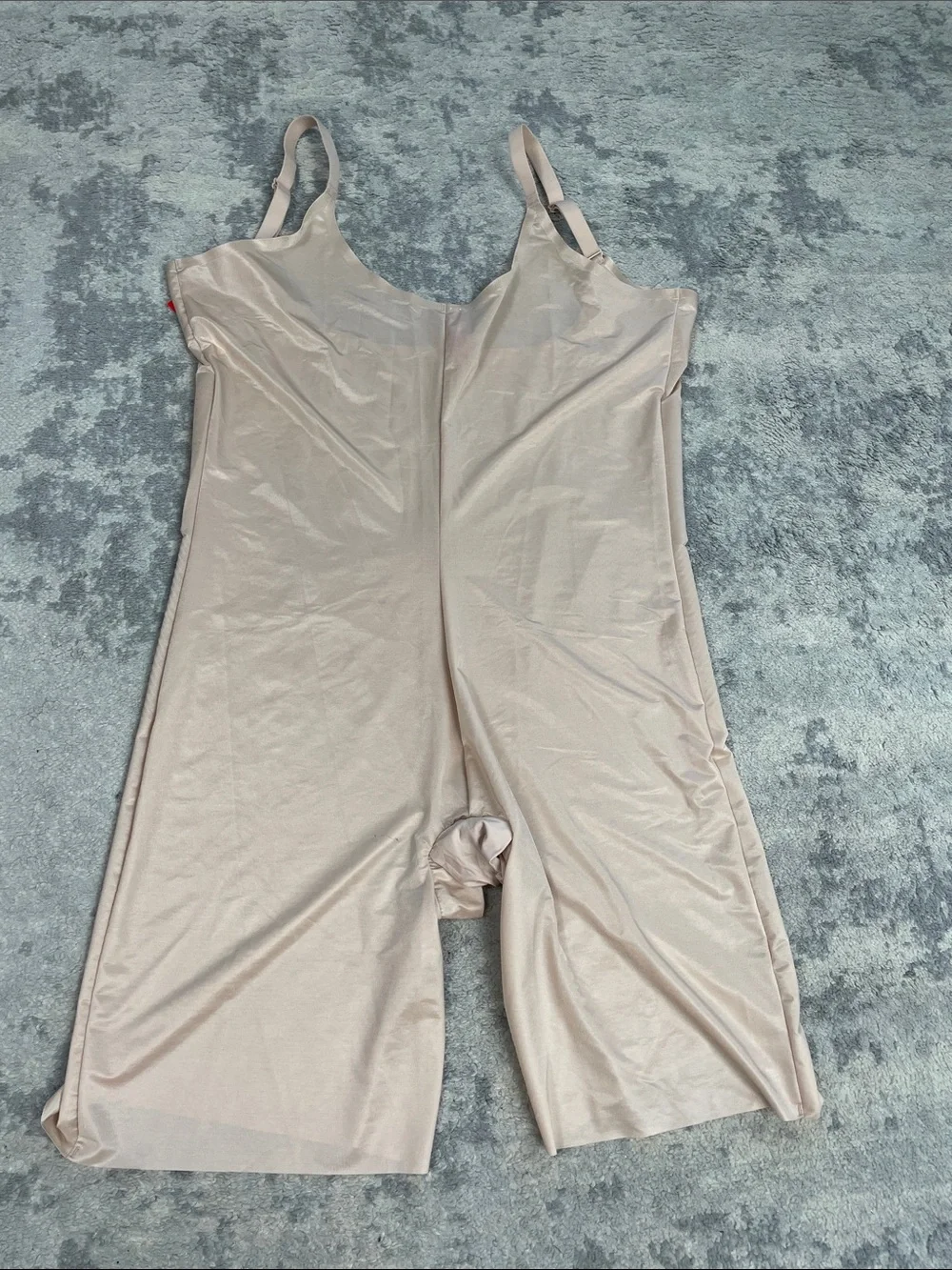 NWT Spanx Thinstincts 2.0 Openbust Mid Thigh Bodysuit Beige Plus Size 3X